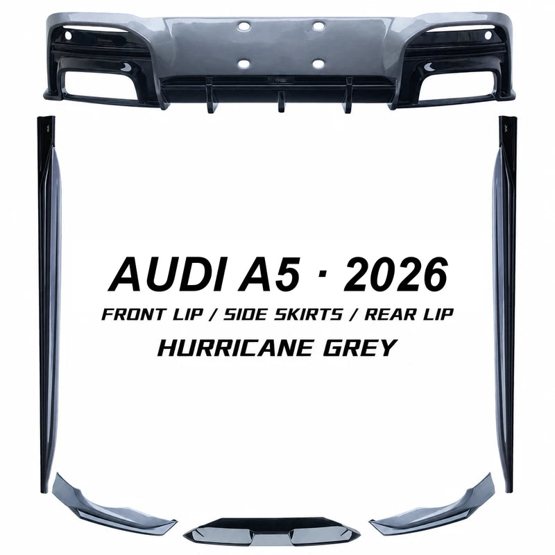 2025-2026 Audi A5 S5 B10 Exclusive Mold Body Kit Front Lip Side Skirts Rear Lip Hurricane Grey